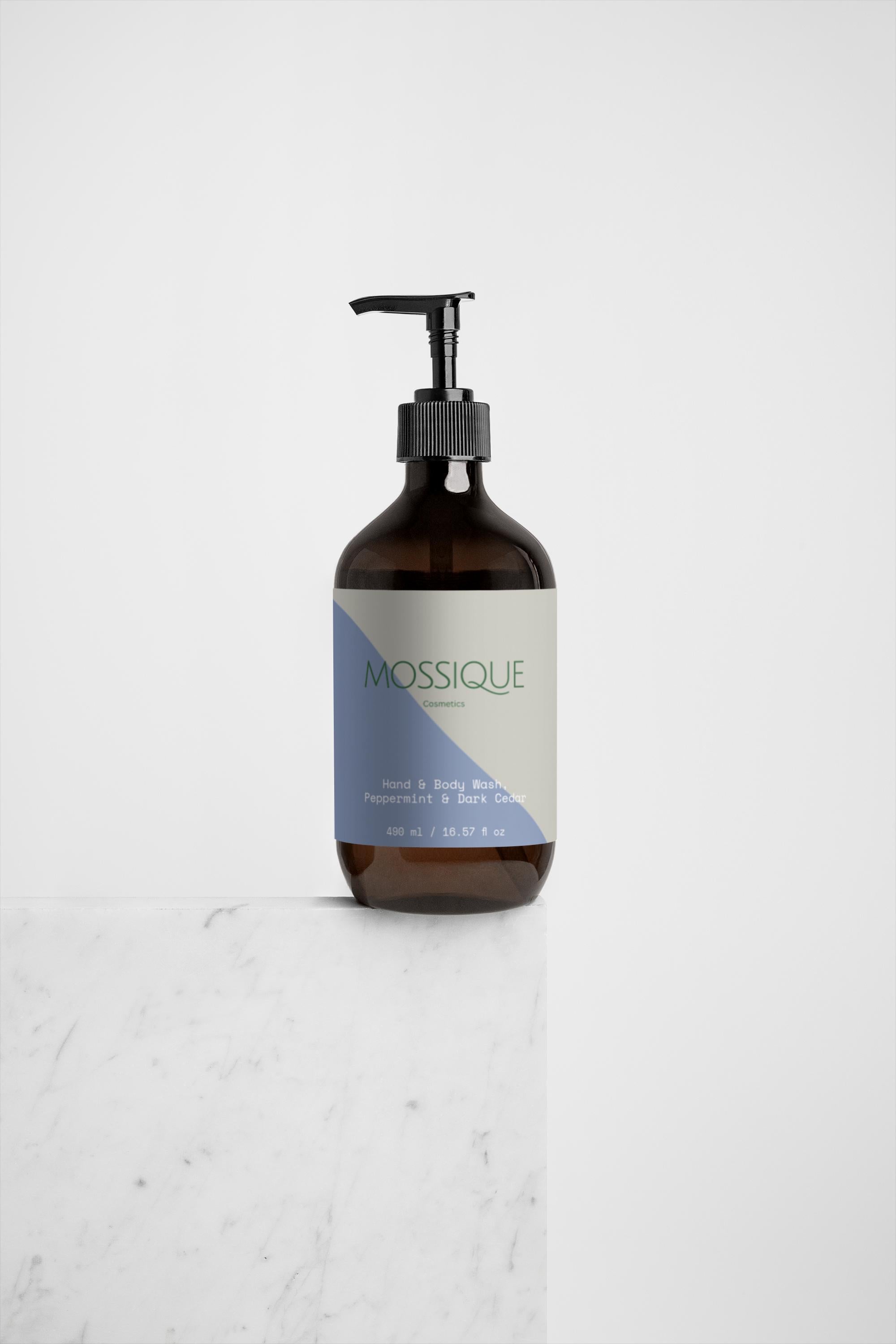 Hand & Body Wash, Peppermint & Dark Cedar